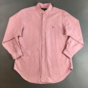 Ralph Lauren Mens Classic Fit Pink Button Shirt XL